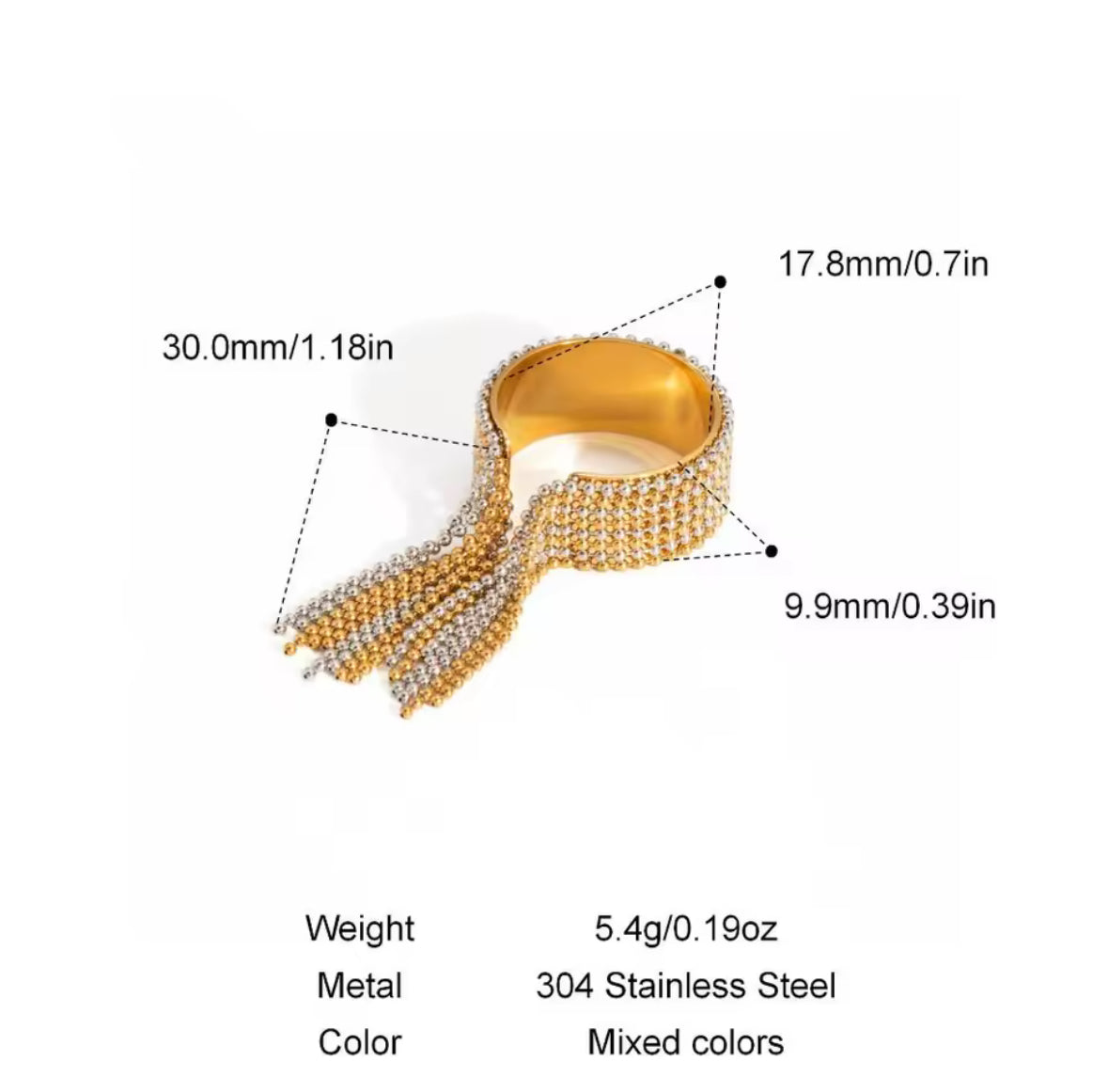 Stainless Steel Dangly Ring