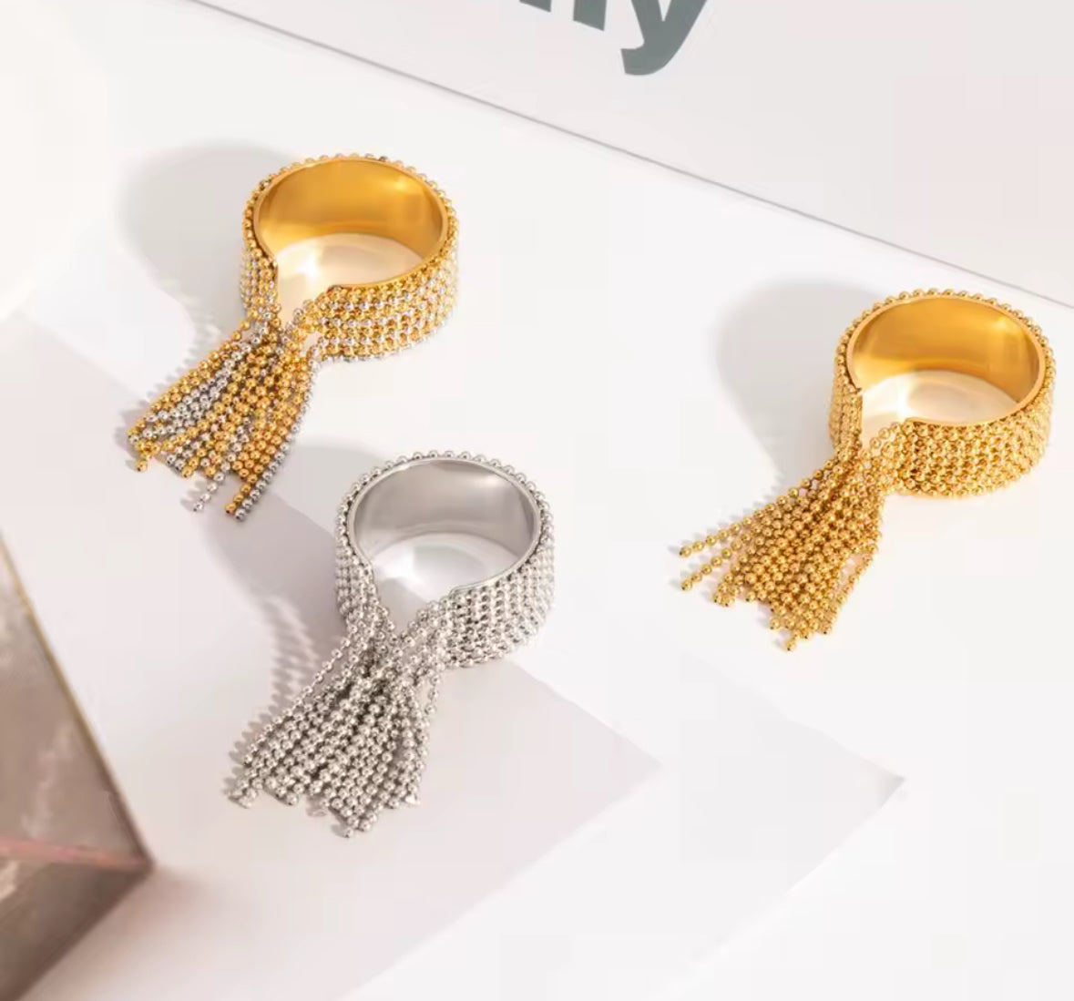 Stainless Steel Dangly Ring