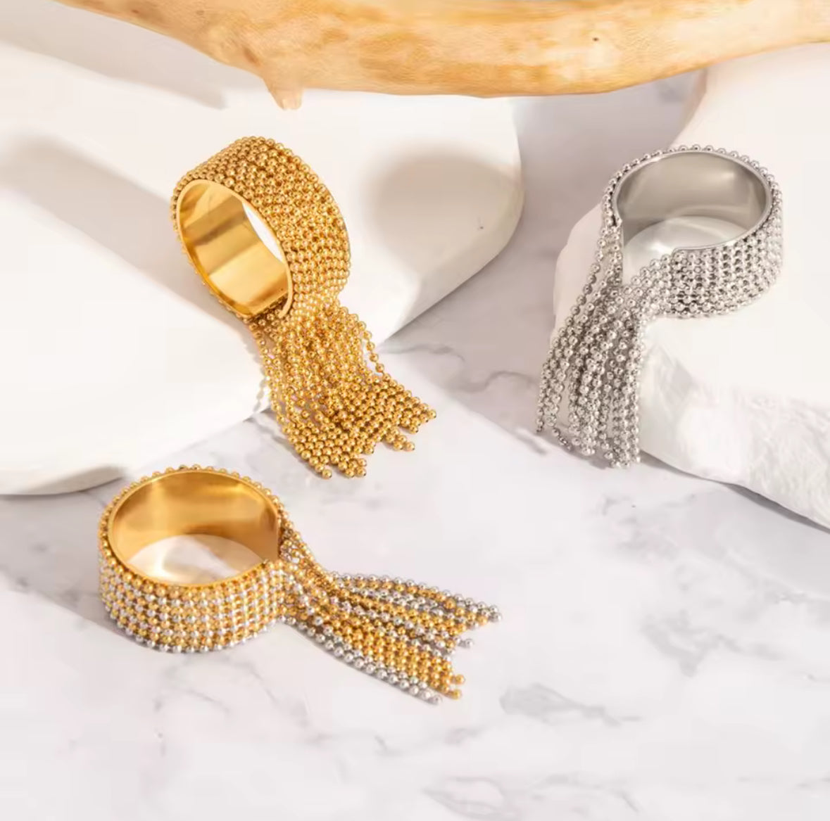 Stainless Steel Dangly Ring